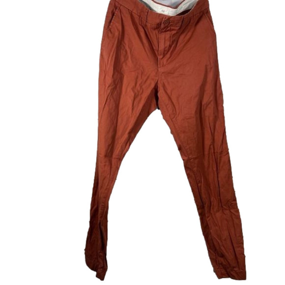 Hm LOGG Dark Orange Slim Fit Chino Trousers Size 31 - Picture 1 of 8